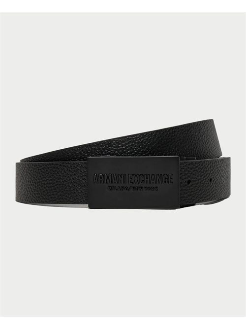 AX men's belt in hammered leather ARMANI EXCHANGE | XM000289-AF12120FC026